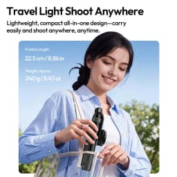 Ulanzi TT86 Mini Overhead Selfie Stick Tripod Magnetic&Clamp for Smartphone Selfie Stick for Outdoor Travel Photography