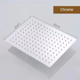 High Pressure Waterfall Stainless Steel Shower Head Golden High Flow 8" 10" 12" Pressure Boosting Design Spa Bathroom Showerhead