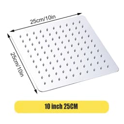 High Pressure Waterfall Stainless Steel Shower Head Golden High Flow 8" 10" 12" Pressure Boosting Design Spa Bathroom Showerhead