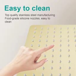 High Pressure Waterfall Stainless Steel Shower Head Golden High Flow 8" 10" 12" Pressure Boosting Design Spa Bathroom Showerhead