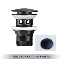 Bagnolux Polished Gold Basin Sink Drainer Corrosion Resistant Easy To Clean Pop Up Button Round Hole Bathroom Hotel Drainer