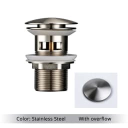 Bagnolux Polished Gold Basin Sink Drainer Corrosion Resistant Easy To Clean Pop Up Button Round Hole Bathroom Hotel Drainer