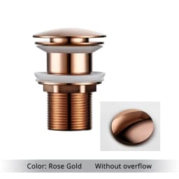 Bagnolux Polished Gold Basin Sink Drainer Corrosion Resistant Easy To Clean Pop Up Button Round Hole Bathroom Hotel Drainer