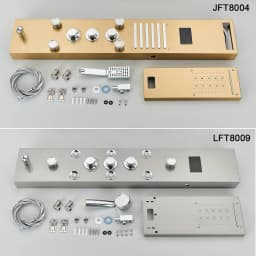 Newly Luxury Black/Brushed Bathroom Shower Faucet LED Shower Panel Column Bathtub Mixer Tap With Hand Shower Temperature Screen