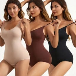 1 Piece Solid Seamless Brief Shaping Shapewear Bodysuit, Tummy Control Butt Lifting Slimmer Body Shaper, Women's Underwear