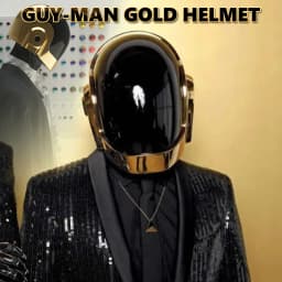 Daft Punk Helmet Gold Black Full Face Cosplay Mask Unisex Adult Size Halloween Music Festival Rave Party Costume Prop
