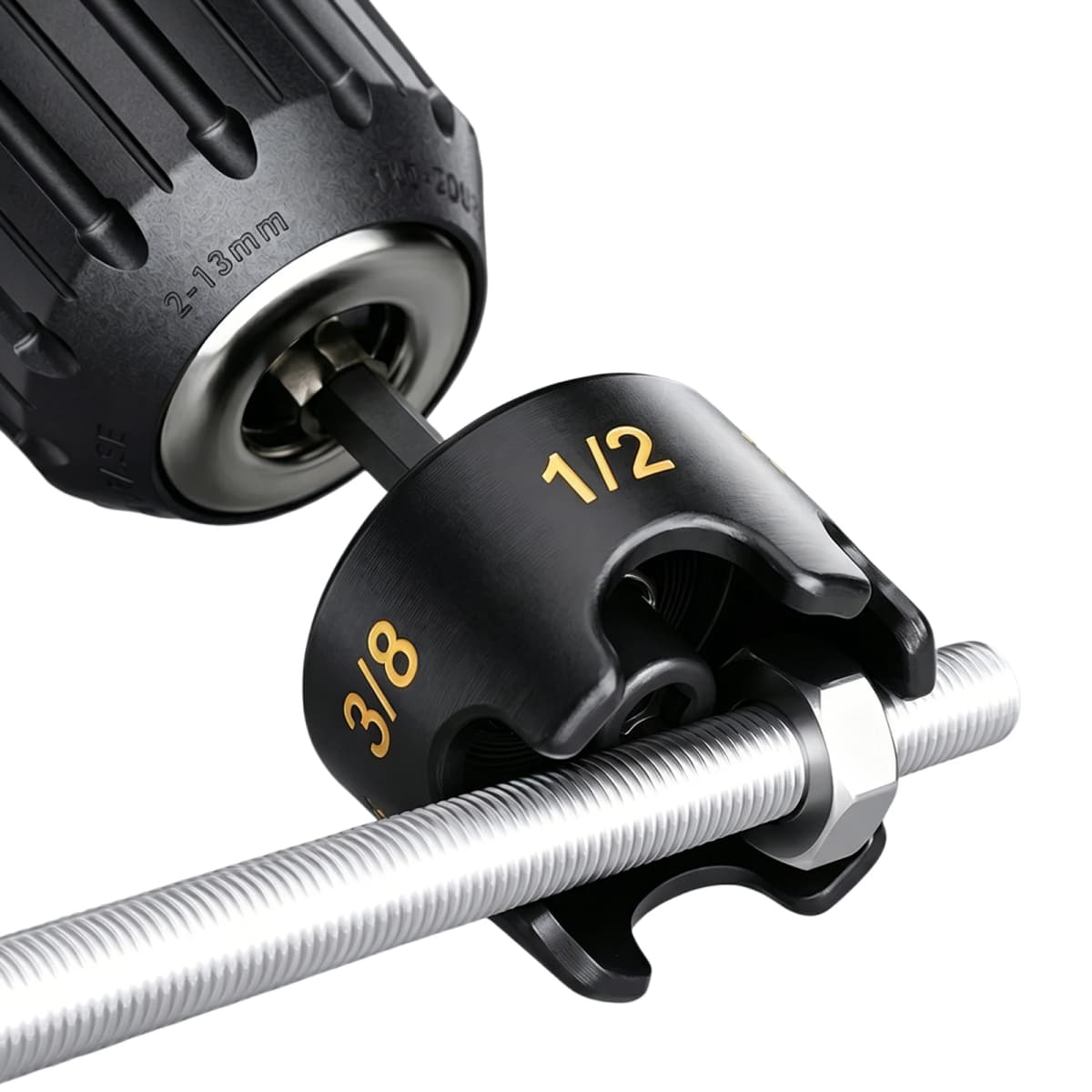 Aluminum Alloy Threaded Rod Nut Runner Tools Nuts Remover Bolt Extractor Tool Nuts Spinning Drill Kit for Impact Drills