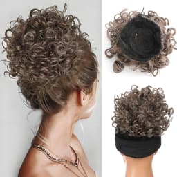 Synthetic Fiber Messy Bun Short Curly Ponytail Extension - Elastic Drawstring Loose Hair Bun Pieces For Women With Thinning Hair
