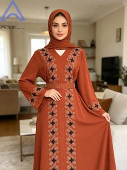 Muslim Diamonds Robe Woman Floral Closed Abaya With Hijab Set Dubai Luxury Arabian Ramadan Dresses Islam Malaysian Prayer Outfit