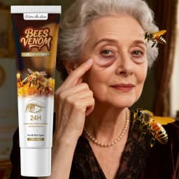 Firming Bee Venom Eye Cream for Under Eye Bags & Dark Circles,Moisturizer with Hyaluronic Acid & Collagen, All Skin Types