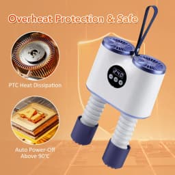 Portable Shoe Dryer with Fan Heater Intelligent Quick-Drying Ski Boot Dryer with Timer Boot Dryer for Work Boots Sneakers Socks