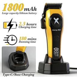 BRDCLIP Professional 7500RPM Barber Hair Clipper Set DLC Blade Base Charger 2-Speed Hair Trimmer Salon Use for Men Shaver