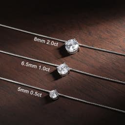 KNOBSPIN D VVS1 Moissanite Pandent Necklace s925 Sterling Silver Plated 18k White Gold GRA Certified Dainty Necklaces for Women