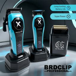 BRDCLIP Professional Hair Clippers Rechargeable Hair Trimmer Charging Base Haircut Machine DLC Blade Clippers For man BRD-619