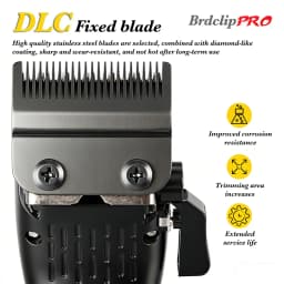 BRDCLIP Professional Hair Clippers Rechargeable Hair Trimmer Charging Base Haircut Machine DLC Blade Clippers For man BRD-619