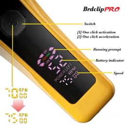BRDCLIP Professional Hair Clippers Rechargeable Hair Trimmer Charging Base Haircut Machine DLC Blade Clippers For man BRD-619