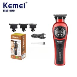 Kemei 999 Electric Hair Cut Machine Digital Display Hair Clipper Professional Cordless Precision Adjustment Trimmer Shaver Hair