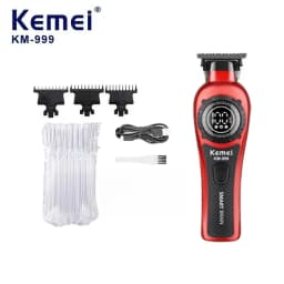Kemei 999 Electric Hair Cut Machine Digital Display Hair Clipper Professional Cordless Precision Adjustment Trimmer Shaver Hair