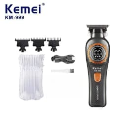 Kemei 999 Electric Hair Cut Machine Digital Display Hair Clipper Professional Cordless Precision Adjustment Trimmer Shaver Hair