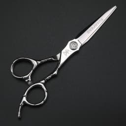 XUANTENG 6-inch Silver Professional Hair Scissors, Barber Cutting Scissors and Thinning Scissors, Hair Salon Tools