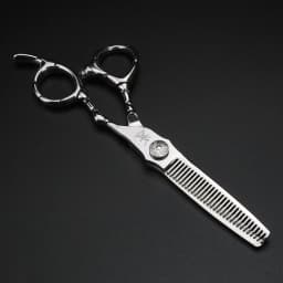 XUANTENG 6-inch Silver Professional Hair Scissors, Barber Cutting Scissors and Thinning Scissors, Hair Salon Tools