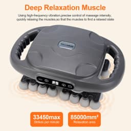 42 Heads Fascia Gun Wireless Vibration Body Massage Gun 9 Speed Red Light Deep Tissue Muscle Relax Massager for Gym Office Home