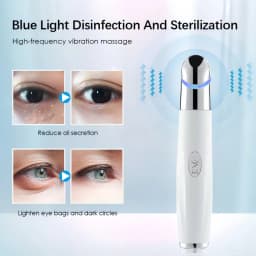 Eye Care Beauty Device Facial Massager 3 in 1 LED Photon Light Wand for Relax Eye Dark Circles Eye Bags Puffiness Skincare Tool