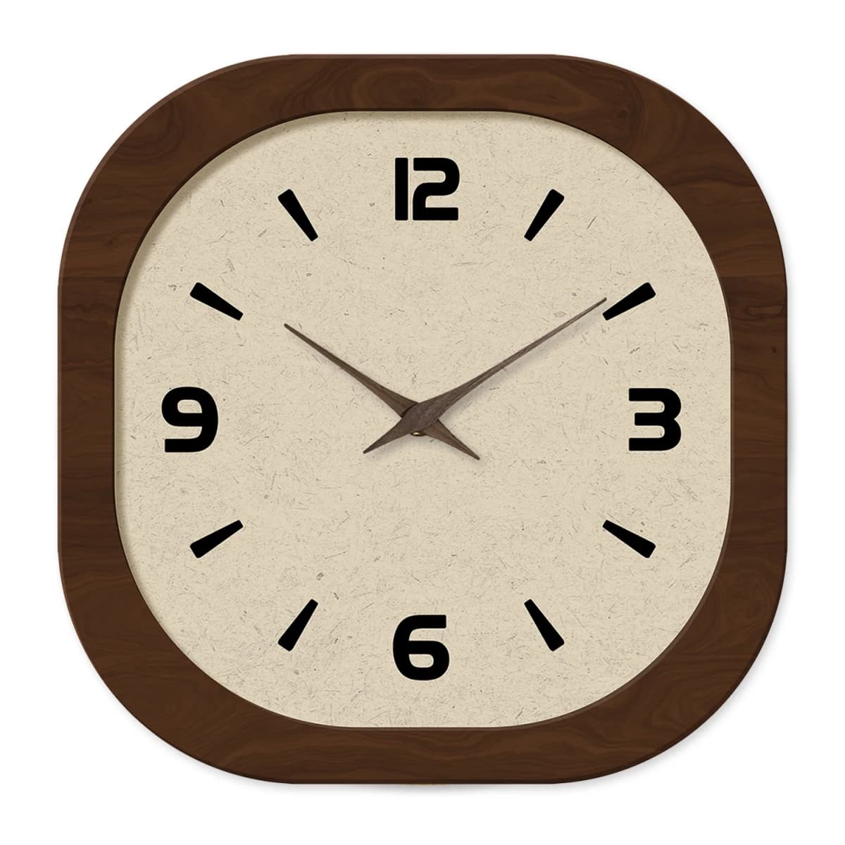 French-Style Retro Cream Crystal Porcelain Square-Shaped Simple Pattern Wooden Wall Clock for Living Room, Bedroom, Kitchen, Home Decoration, Silent Quartz Clock, Holiday Gift, 12 Inches 14inch 16inch (Battery Not Included)