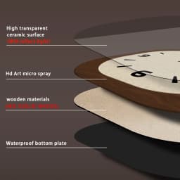 French-Style Retro Cream Crystal Porcelain Square-Shaped Simple Pattern Wooden Wall Clock for Living Room, Bedroom, Kitchen, Home Decoration, Silent Quartz Clock, Holiday Gift, 12 Inches 14inch 16inch (Battery Not Included)