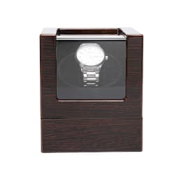Embers Luxry Wooden Watch Box Single Winder with Glass Storage Automatic Watch Case Battery Powered Shaker Mabuchi Motor