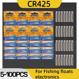 5-100PCS CR425 Fishing Float Battery High Brightness Night Fishing Luminous Battery for Electronic Floats Tackle Accessories
