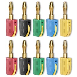 4mm Banana Plug High Current Quick Connect Gold-Plated 32A 10PCS Banana Connector