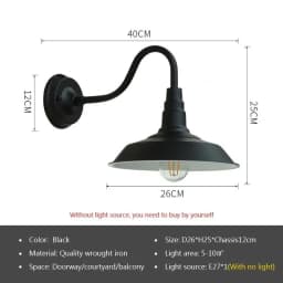 Retro Waterproof LED Wall Lamp Outdoor Courtyard Villa Garden Balcony Corridor Entrance Door E27 Decorative Lighting Fixture