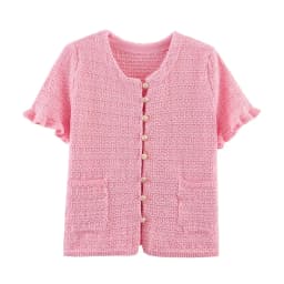 HH Women Casual Knitted Tank Top Pleated Skirt Sets Single Breasted Short Sleeve O Neck T-Shirt Slim Patchwork Skirt Outfit