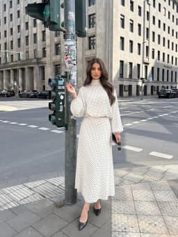HH Women Vintage Polka Dot Skirt Sets Long Sleeve Bow Tie Shirt Loose A-line Skirt 2026 Spring Casual Vacation Beach Outfits