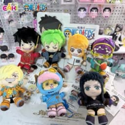 EAKI Licensed One Piece Plush Blind Box Luffy Zoro Nami Full Crew Cute Desktop Ornament Anime Peripheral Present For Anime Hobby