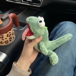 Mint Green Lizard Cute Vocal Toy Magnetic Tongue Lizard Abstract Plush Toy Anime Creative Birthday Gift Cute Plush Toys for Kid