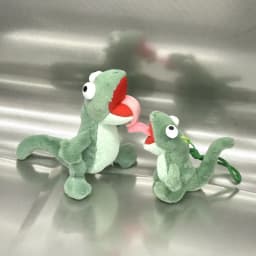 Mint Green Lizard Cute Vocal Toy Magnetic Tongue Lizard Abstract Plush Toy Anime Creative Birthday Gift Cute Plush Toys for Kid