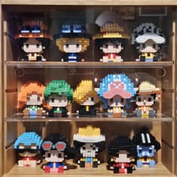 Hot Sun God Nika Luffy Micro Building Block Chopper Ace Buggy 3D Anime Model Assembly Mini Bricks Figure Toys For Gift