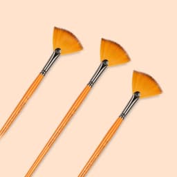 Pottery Soft Hair Fan-shaped Brush Good Water Absorption DIY Ceramic Large-area Coloring Brush Glaze Hydration Tool
