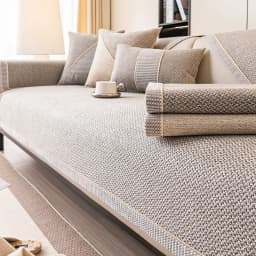 Woven Cotton and Linen Sofa Cushion for All Seasons Universal Non-slip Sofa Cover Cover New 2024 Backrest Cover Cloth Towel