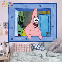 1pc SpongeBob Squidward Cartoon Decoration Background Bedroom Room Decor Festival Party Canvas Wall Art