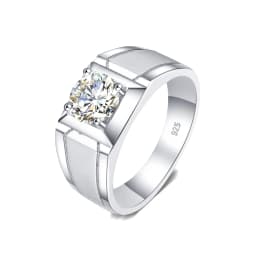 2 Carat Moissanite Rings For Men 925 Sterling Silver White Gold Plated Engagement Wedding Mens Jewellery 2025 Trend Gift Male