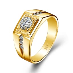 2 Carat Moissanite Rings For Men 925 Sterling Silver White Gold Plated Engagement Wedding Mens Jewellery 2025 Trend Gift Male