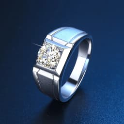2 Carat Moissanite Rings For Men 925 Sterling Silver White Gold Plated Engagement Wedding Mens Jewellery 2025 Trend Gift Male