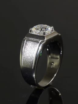 2 Carat Moissanite Rings For Men 925 Sterling Silver White Gold Plated Engagement Wedding Mens Jewellery 2025 Trend Gift Male