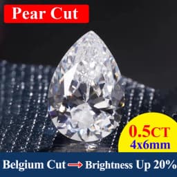 COSFIX 0.1-13ct Rare Pear Cut Moissanite Loose Stone Real D Color VVS1 Lab Grown Super White Certified Pear Moissanite Diamonds