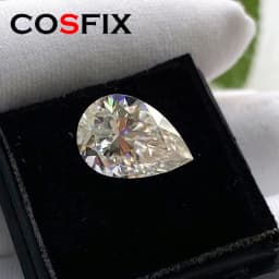 COSFIX 0.1-13ct Rare Pear Cut Moissanite Loose Stone Real D Color VVS1 Lab Grown Super White Certified Pear Moissanite Diamonds