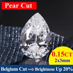 COSFIX 0.1-13ct Rare Pear Cut Moissanite Loose Stone Real D Color VVS1 Lab Grown Super White Certified Pear Moissanite Diamonds