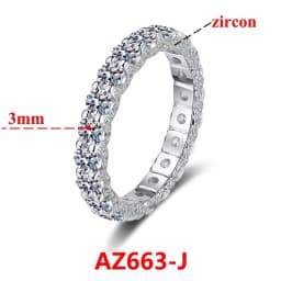 COSFIX Round Cut Moissanite Rings For Women 0.1ct-5ct Women Moissanite Row Ring Luxury 2023 Women's Full Moissanite Ring Gift